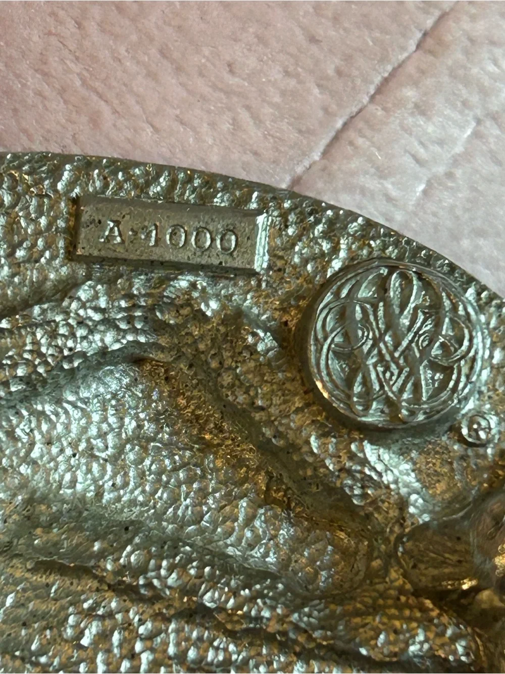 Siskiyou Buckle Co 1988 VTG Horse Pewter Western Taos New Mexico Leather Belt